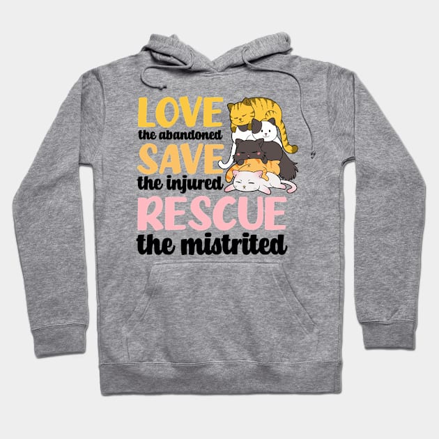 Cat Adoption Shirt | Love Save Rescue Hoodie by Gawkclothing